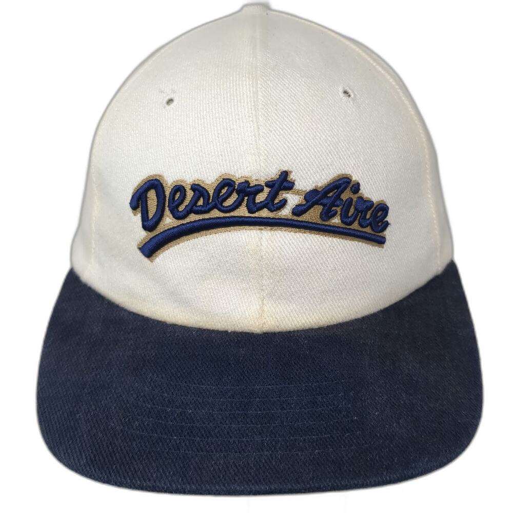 Texace Desert Aire Baseball Cap White Blue Gold OSFM Hat Made in USA Slideback